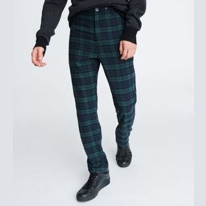 rag & bone Daniel Cotton Relaxed Flannel Tartan Plaid Ankle Pants 29 NWT